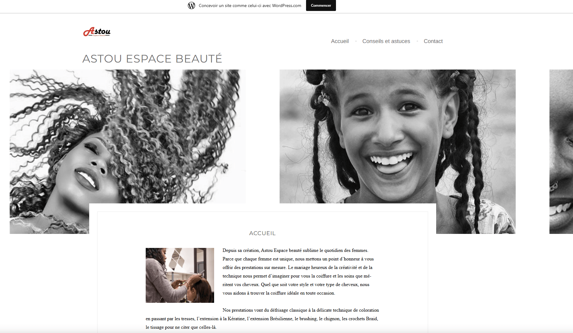 Astou Espace Beauté Montpellier extensions de cheveux et tissage