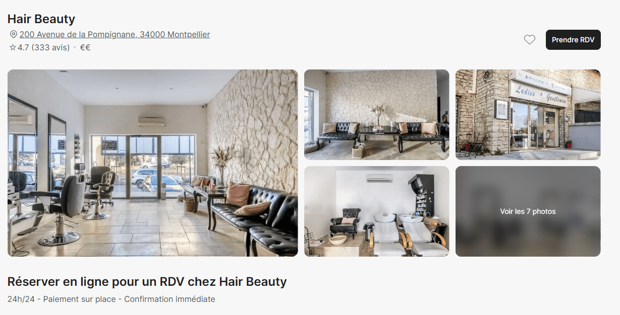 Hair Beauty Montpellier salon proposant des extensions de cheveux